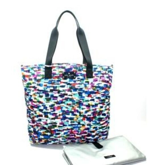 Kate Spade Signature Spade Quilted Bon Shopper Diaper Bag/ Tote Bag - Picture 1 of 13